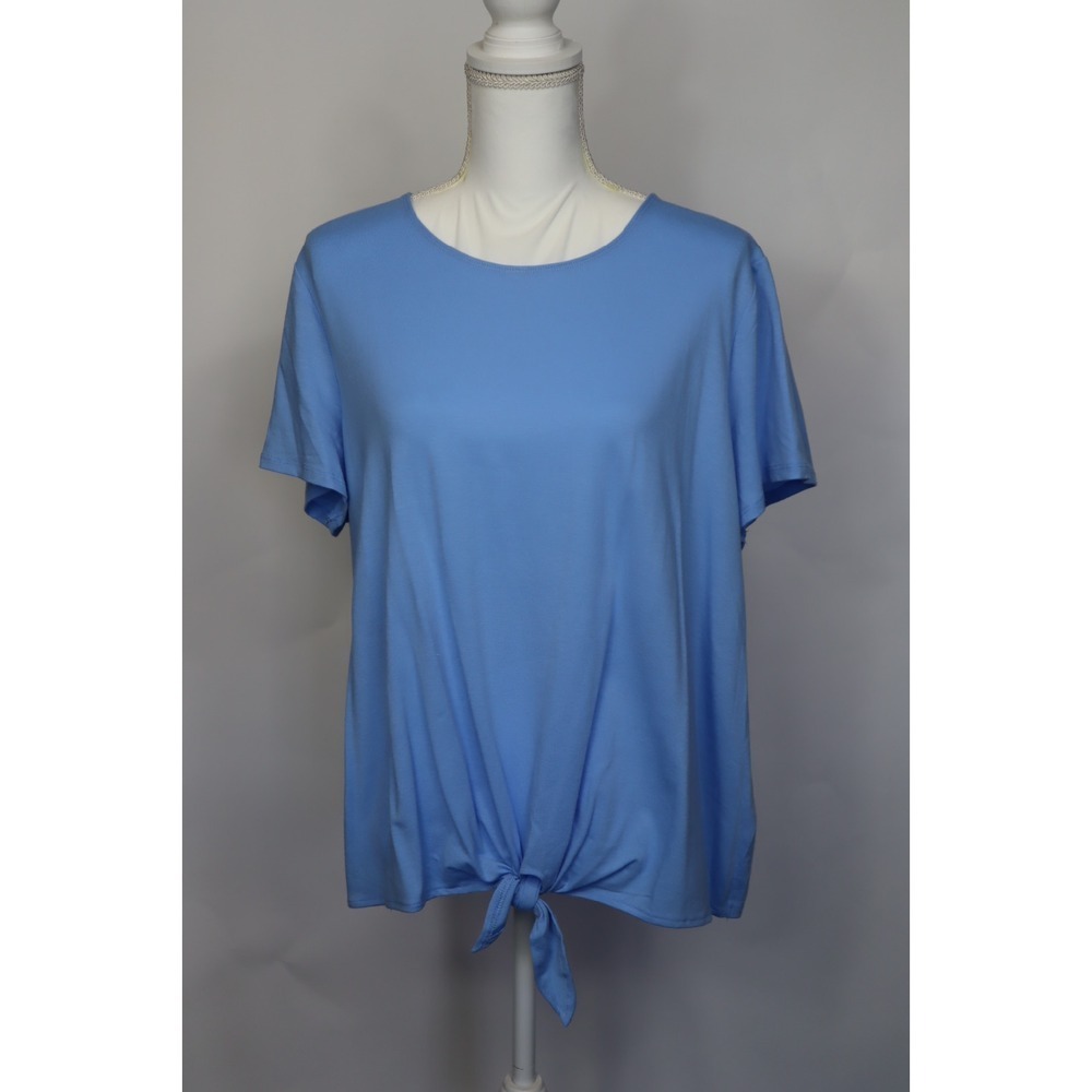 ID Ideology Plus Size‎ Blue Tie-Hem T-Shirt Size 2X